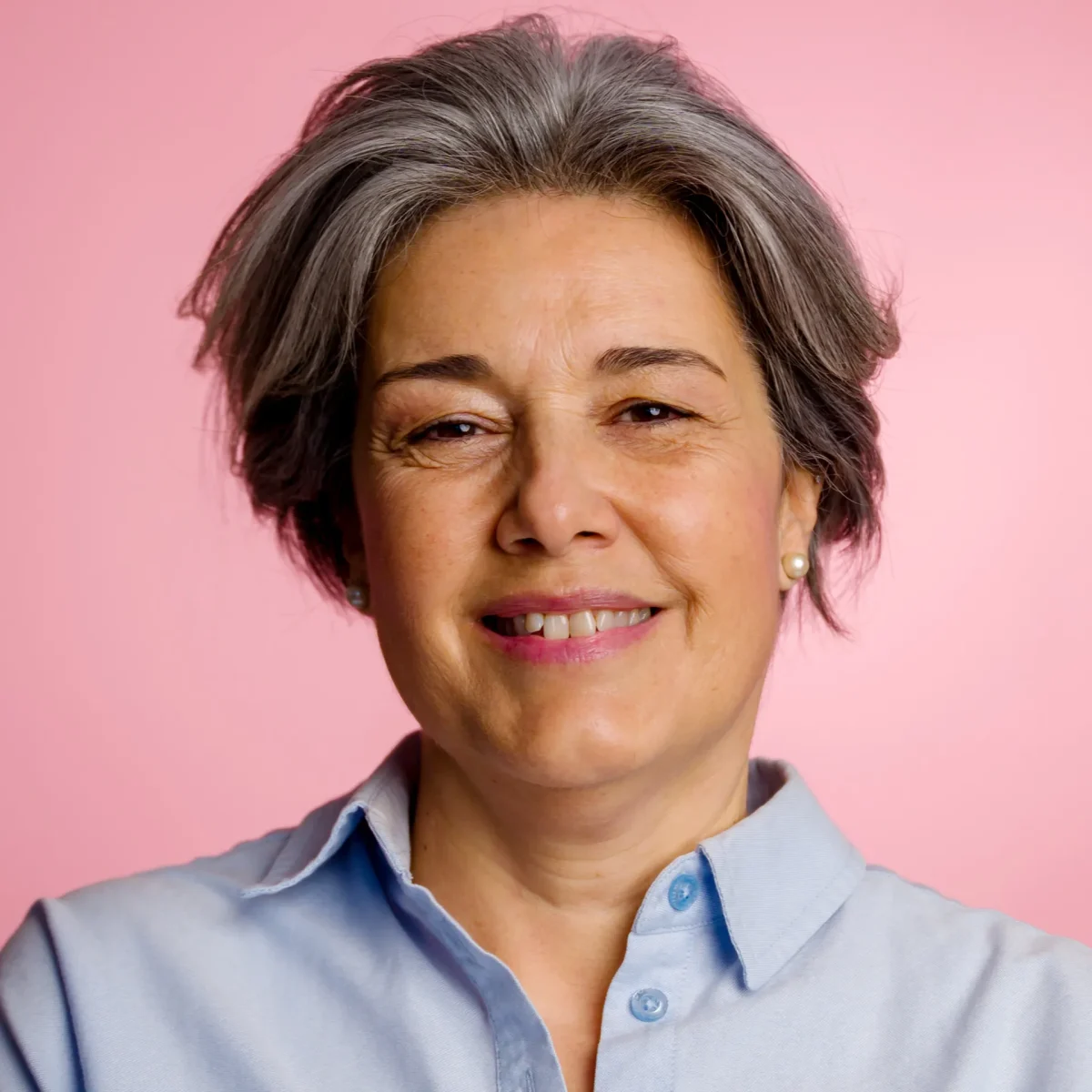 Middle aged woman smiling