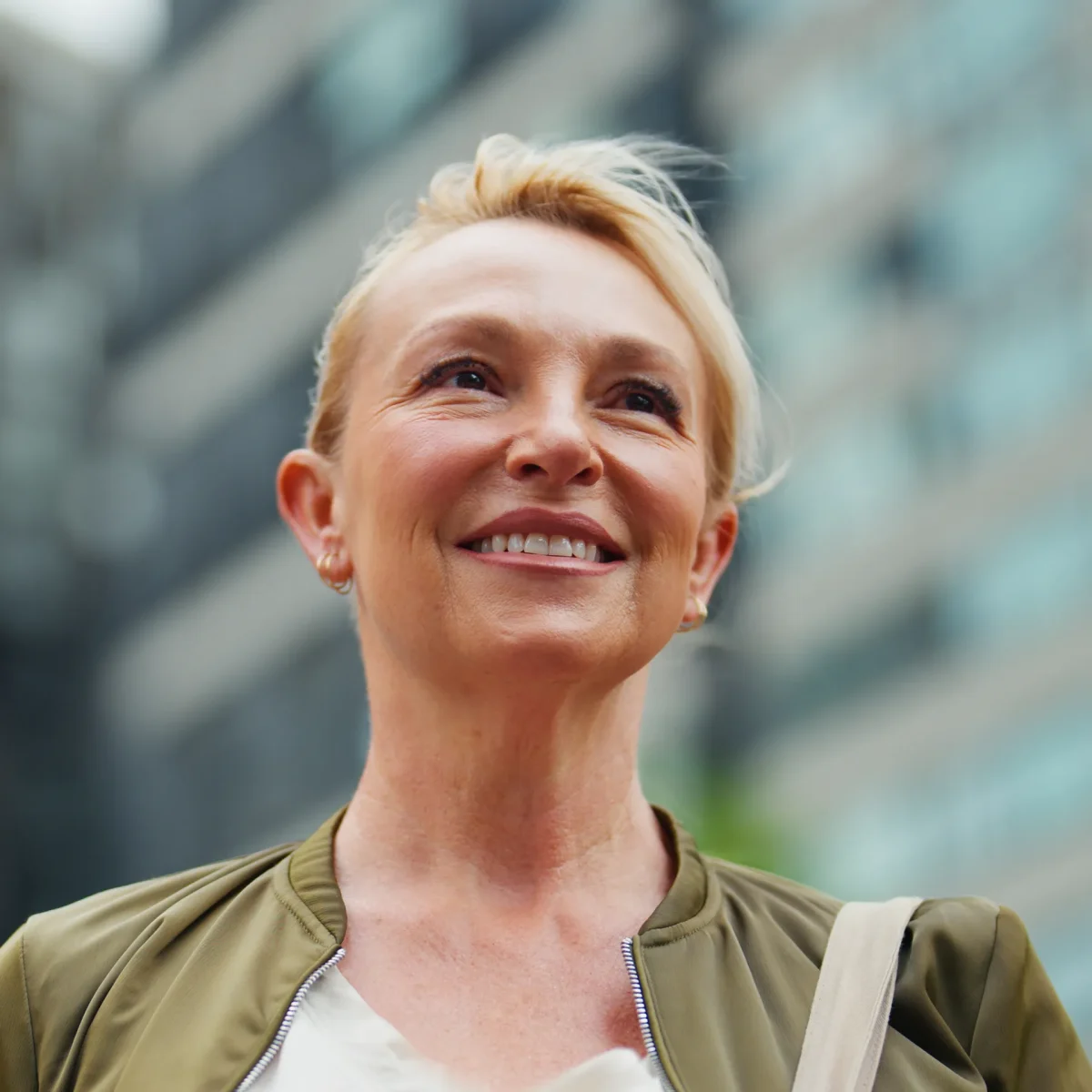 Women confidently walking on a street